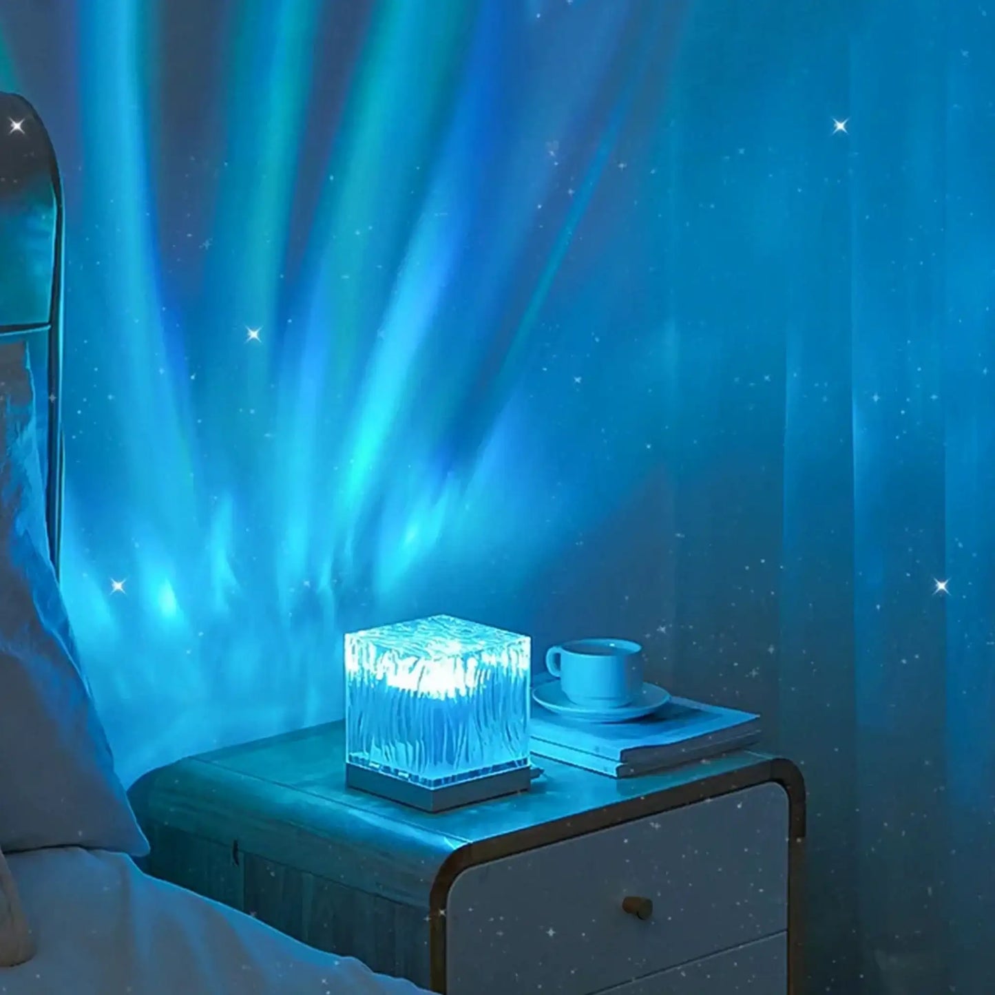 Frutiger Aero RGB Bedroom Nightlight - Frutiger Aurora LED Projector