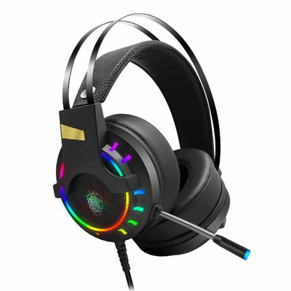 Luxury Gaming Headset with Microphone 3.5mm  Wired Earphone  Surround Sound Game Headphone for PC Gamer Computer Laptop Xbox