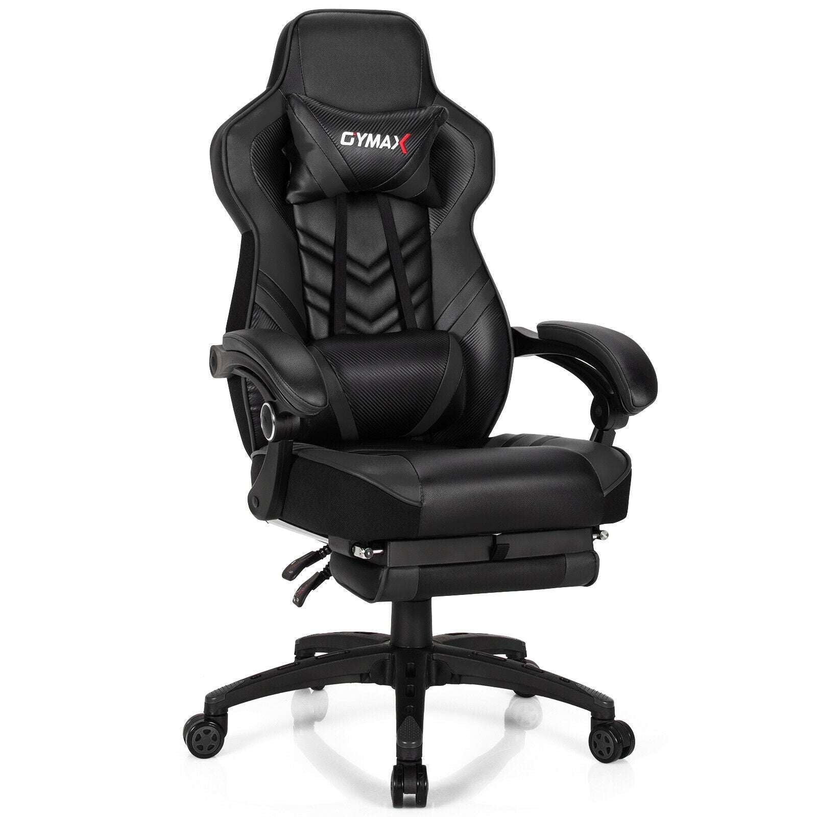 Adjustable Gaming Chair with Footrest