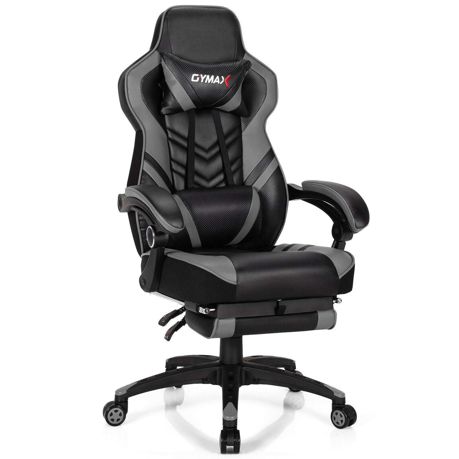 Adjustable Gaming Chair with Footrest