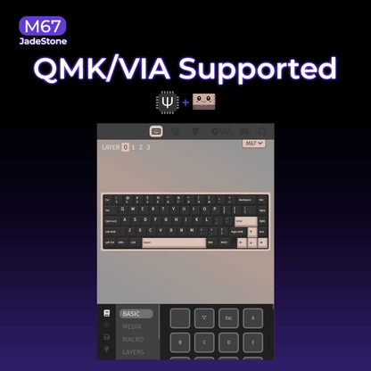 XVX M67 JadeStone Stellar White VIA Tri-Mode Mechanical Keyboard with IMD-Tech Keycaps