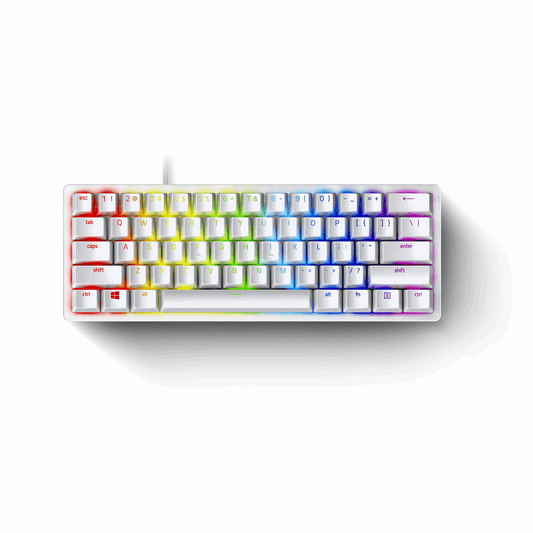 Клавиатура Gaming Razer Huntsman Mini, Механична, Chroma RGB lighting, Red optical switch, Mercury White (RZ03-03390300-R3M1)