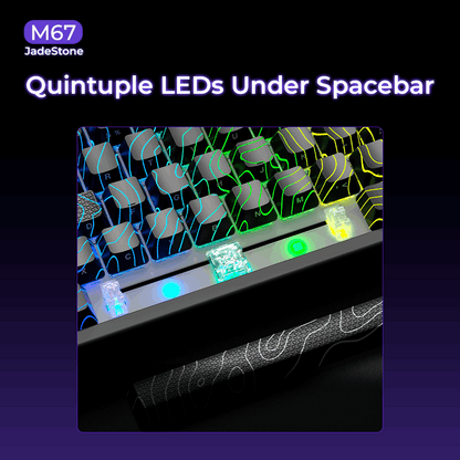 XVX M67 JadeStone Stellar White VIA Tri-Mode Mechanical Keyboard with IMD-Tech Keycaps