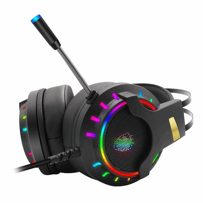 Luxury Gaming Headset with Microphone 3.5mm  Wired Earphone  Surround Sound Game Headphone for PC Gamer Computer Laptop Xbox
