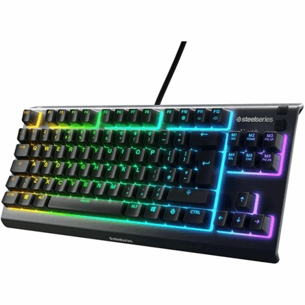 Клавиатура Gaming SteelSeries Apex 3 TKL RGB, RGB lighting, UK layout, Черен (64836)