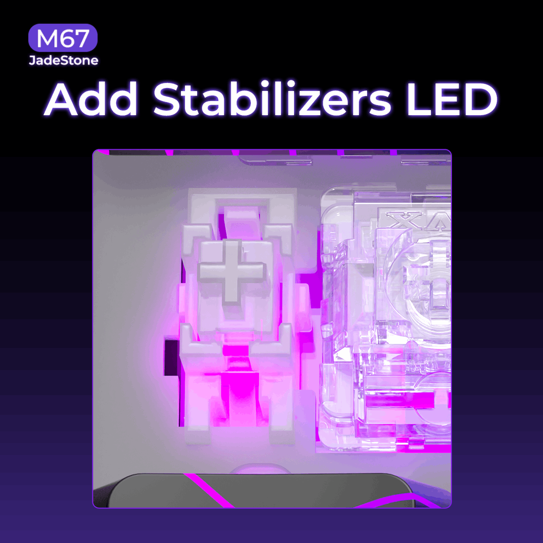 XVX M67 JadeStone Stellar White VIA Tri-Mode Mechanical Keyboard with IMD-Tech Keycaps