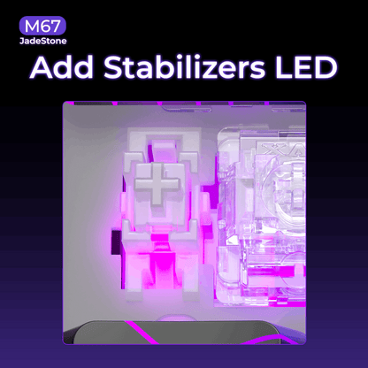 XVX M67 JadeStone Stellar White VIA Tri-Mode Mechanical Keyboard with IMD-Tech Keycaps