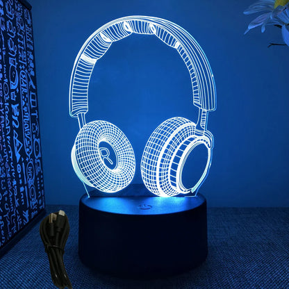 Neon Gamer 3D LED Night Light RGB – Gaming Table Lamp for Kids, Bedroom & Gamer Room
