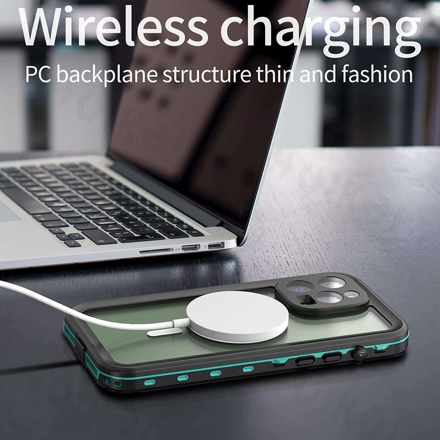 Waterproof Case For iPhone 14 Pro Max 14 Pro iPhone 13 Pro Max Protector Full Body Protective Dustproof Magnetic Phone Case Waterproof 360 Degree All-Round Protection with Built-in Screen Protector Outdoor Transparent  Shockproof Case