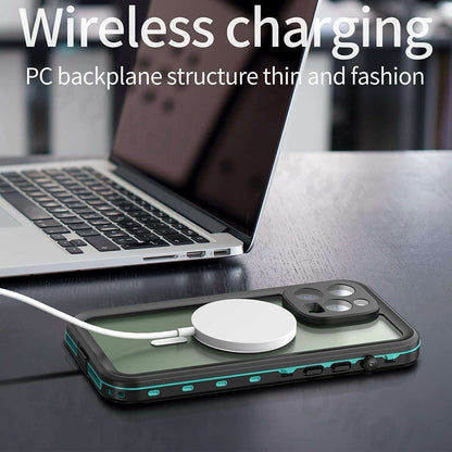 Waterproof Case For iPhone 14 Pro Max 14 Pro iPhone 13 Pro Max Protector Full Body Protective Dustproof Magnetic Phone Case Waterproof 360 Degree All-Round Protection with Built-in Screen Protector Outdoor Transparent  Shockproof Case
