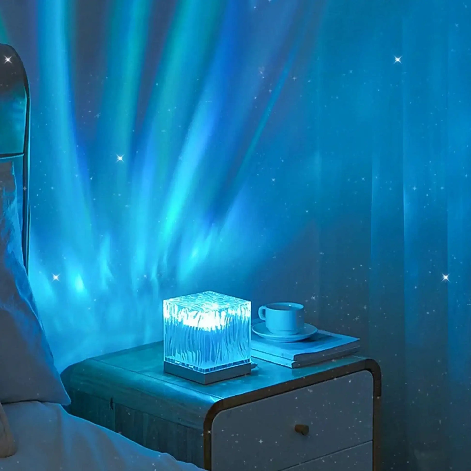 Frutiger Aero RGB Bedroom Nightlight - Frutiger Aurora LED Projector