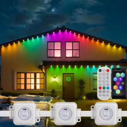 Outdoor LED Strip Light with RGB Effects for Garden and Wall Decor