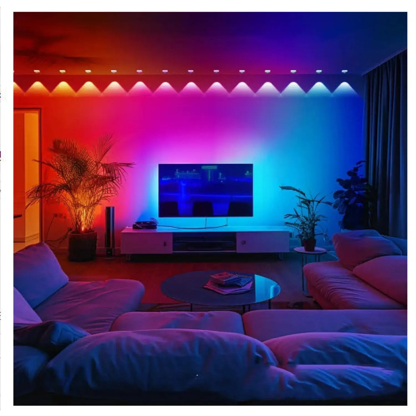 Outdoor LED Strip Light with RGB Effects for Garden and Wall Decor