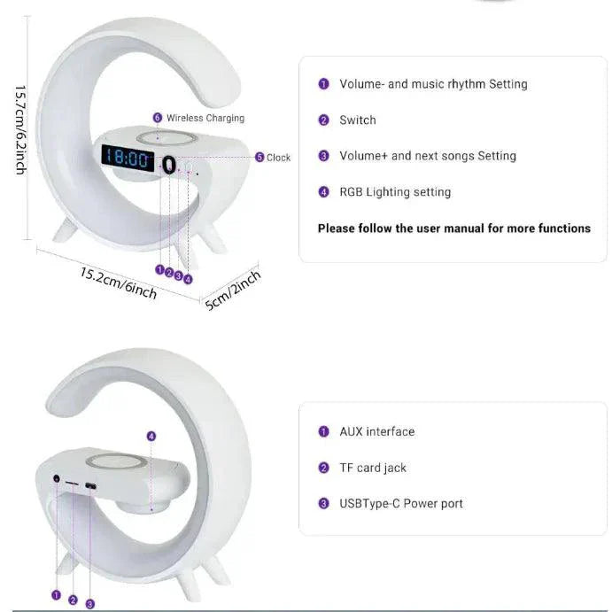 VersaLamp 5-in-1 Bluetooth Speaker Night Light